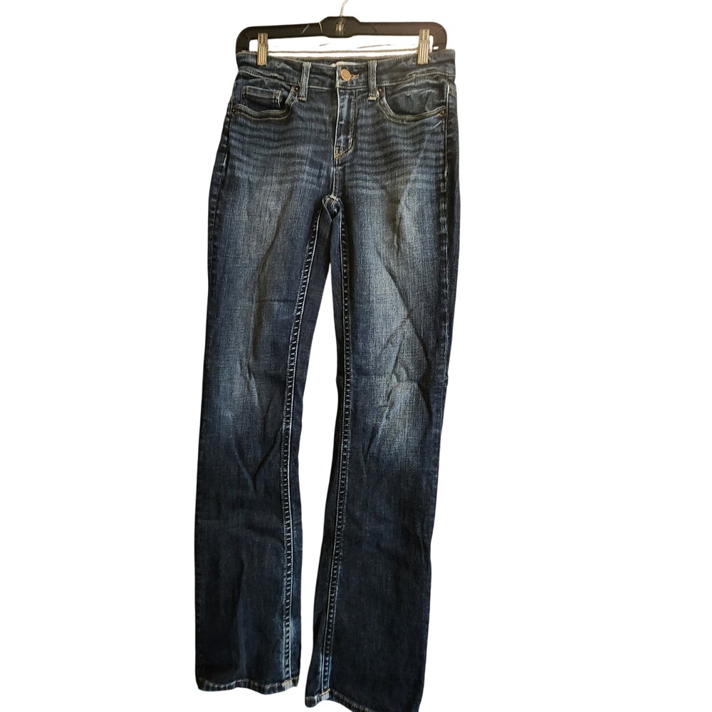 BKE Stella Bootcut Jeans Womens 27x33.5 Dark Wash Excellent Mid Rise Slim Fit